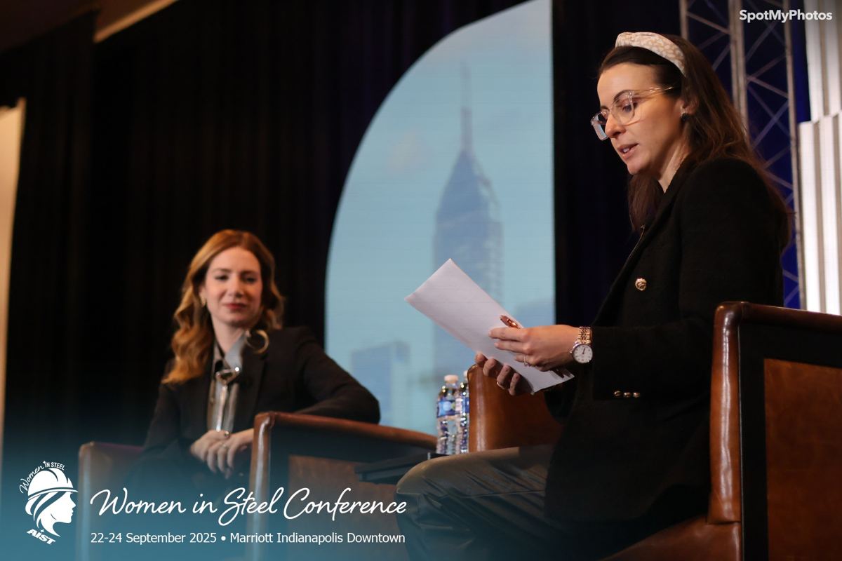 Betts interviewing Hertha Metals CEO Laureen Meroueh on stage